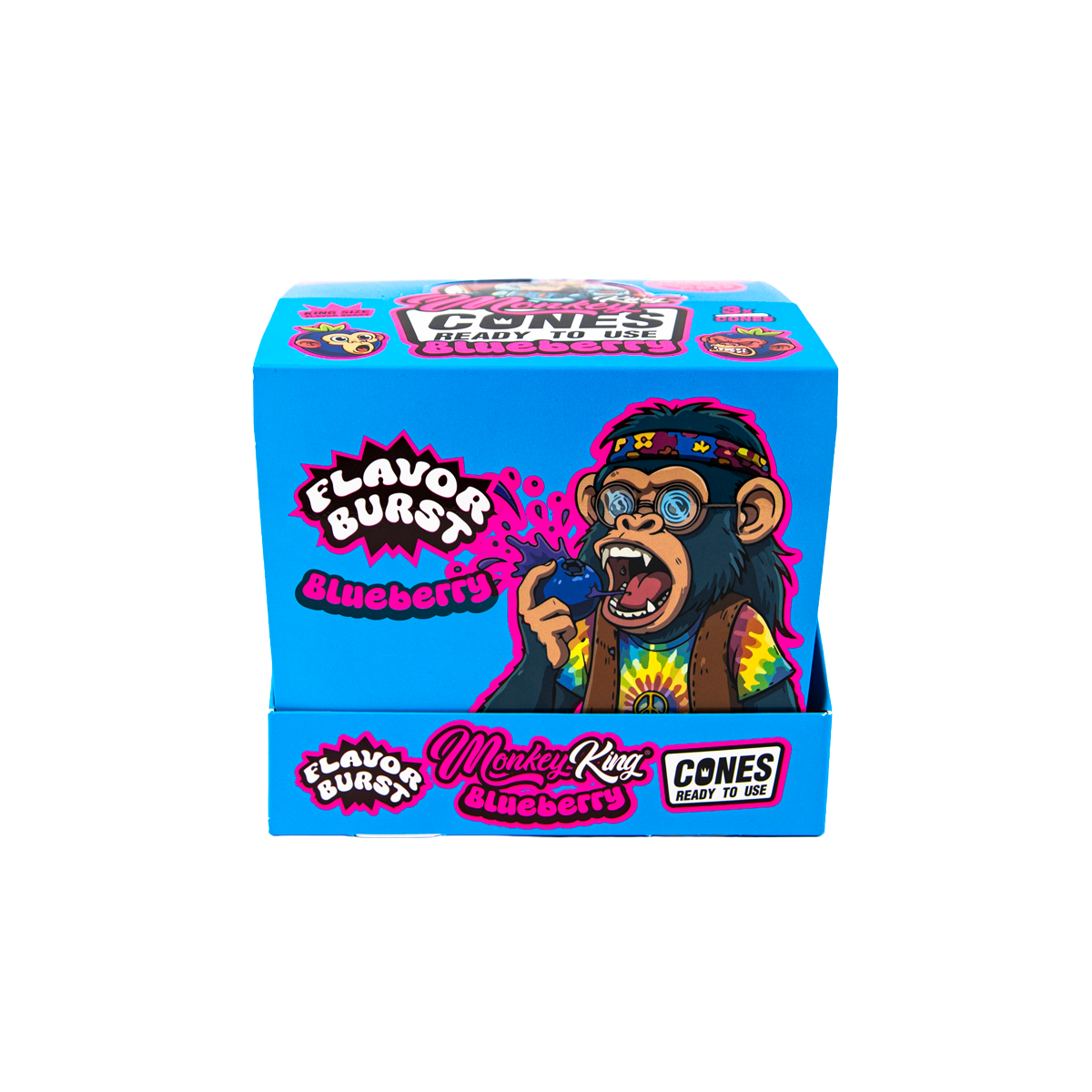 Monkey King: King Size Flavour Burst Cones (24 Pack) - Blueberry