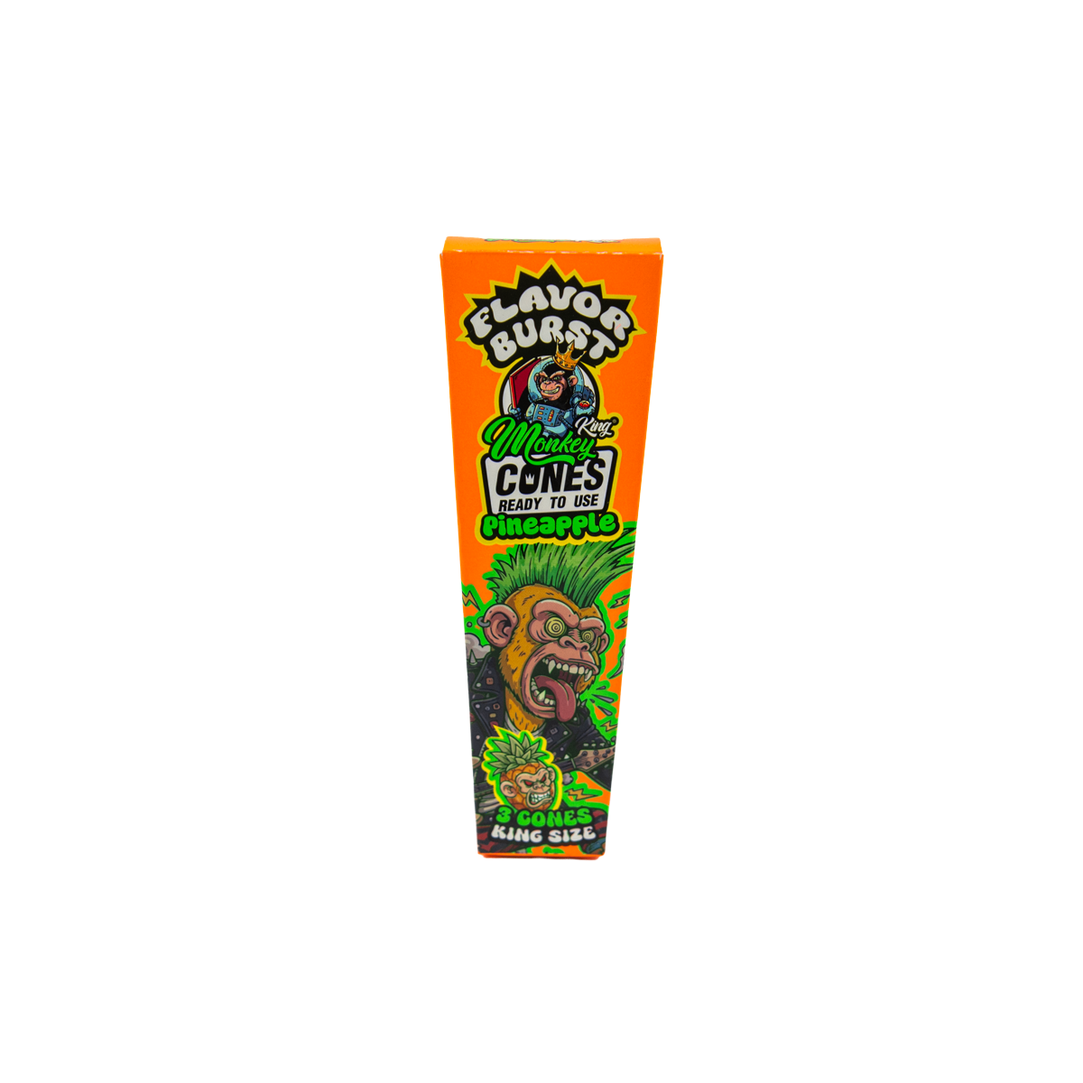 Monkey King: King Size Flavour Burst Cones (24 Pack) - Pineapple