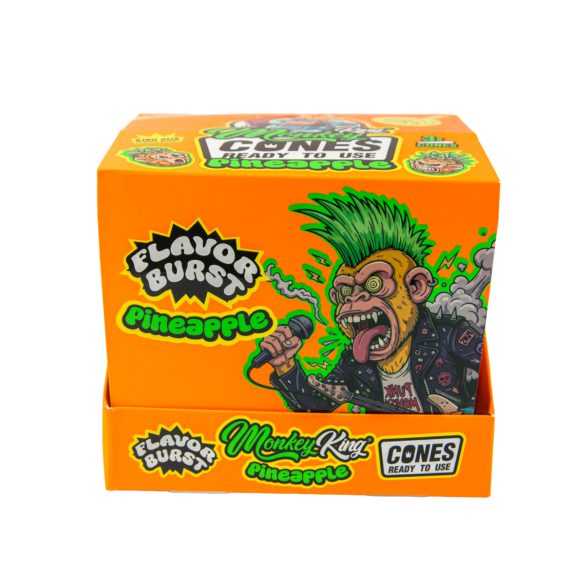 Monkey King: King Size Flavour Burst Cones (24 Pack) - Pineapple