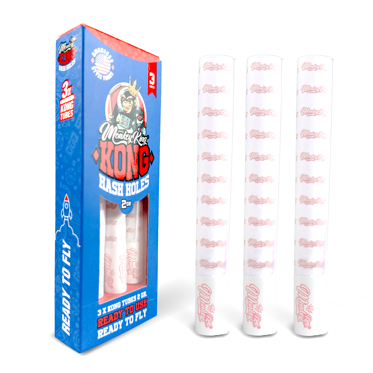 Monkey King Kong Tubes: Hash Holes - 3 Tubes (10 Pack)