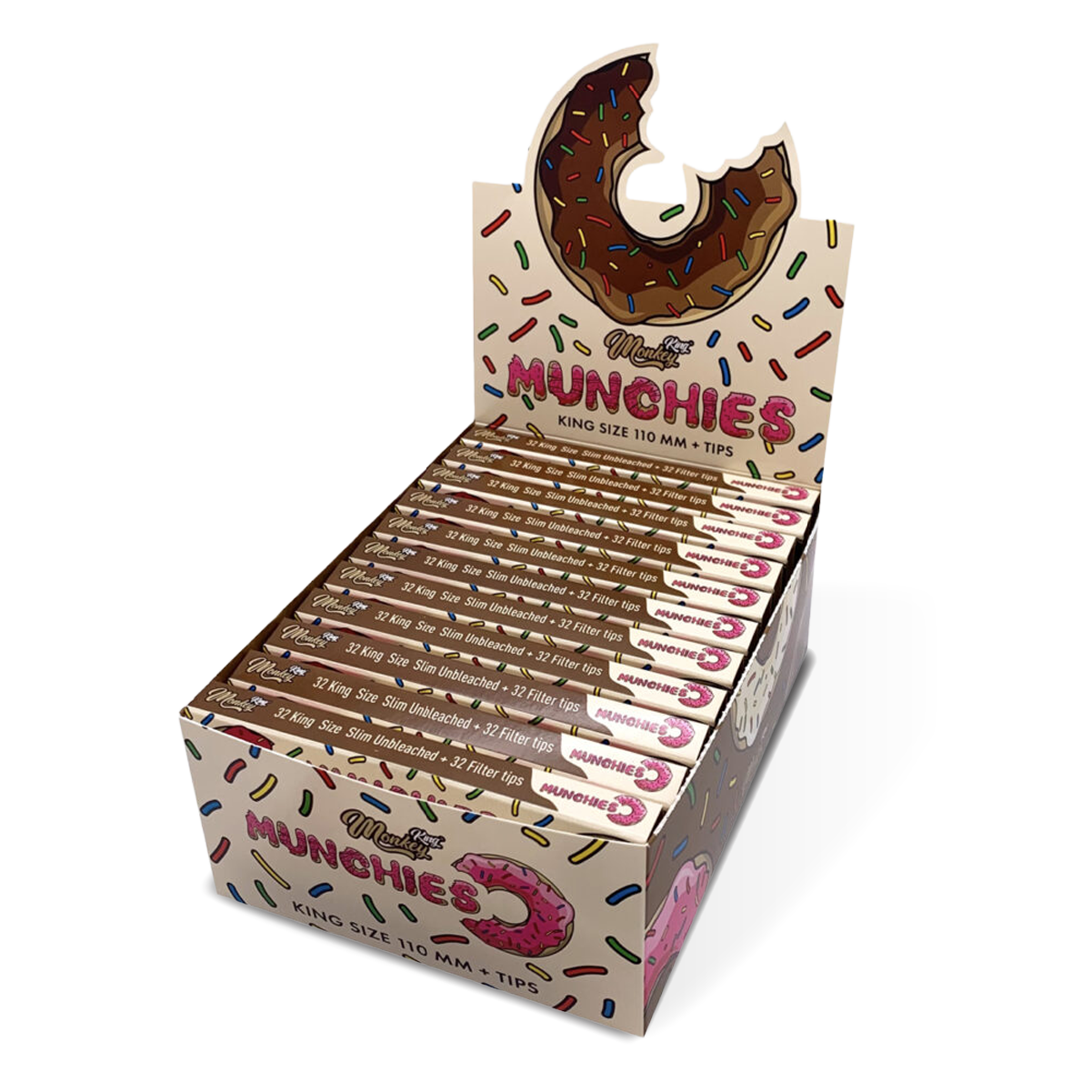 Monkey King KS Papers & Tips: Munchies Ed. - Unbleached (24 Pack)