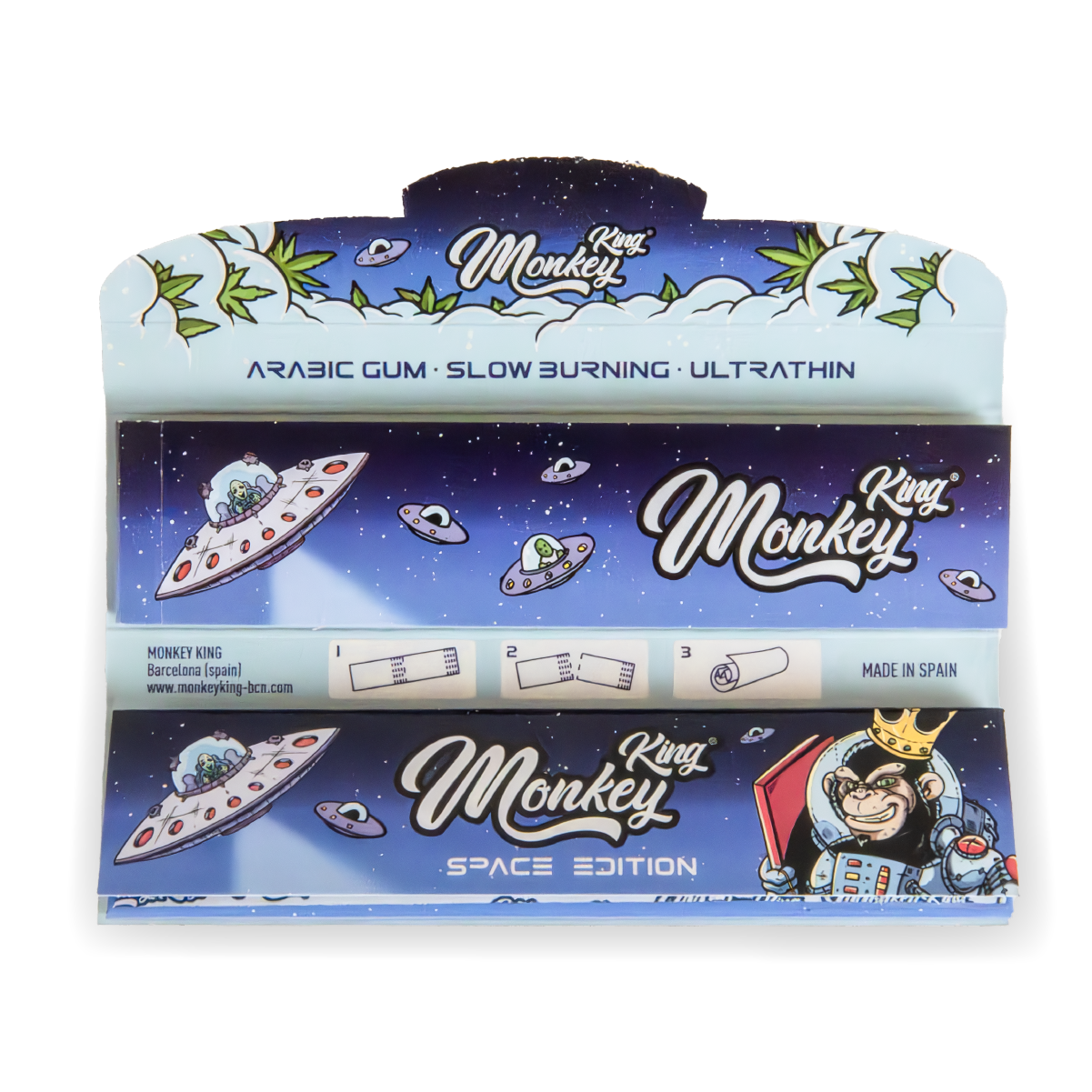 Monkey King Rolling Papers + Tips: Space Edition (24 Pack)