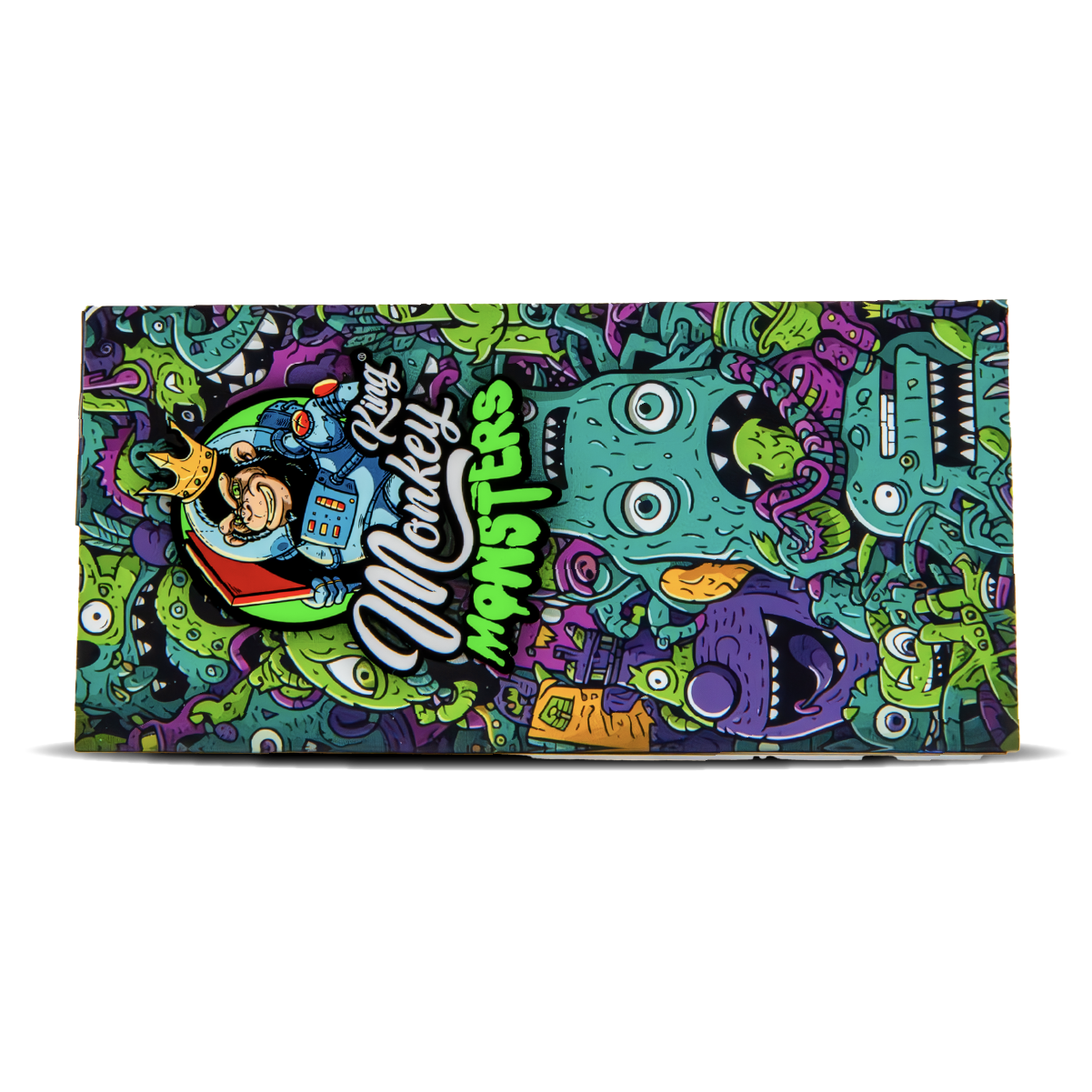 Monkey King Rolling Papers + Tips: Magnetic Lock Monsters Edition (24 Pack)