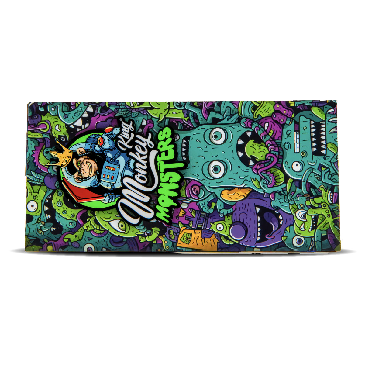 Monkey King Rolling Papers + Tips: Magnetic Lock Monsters Edition (24 Pack)