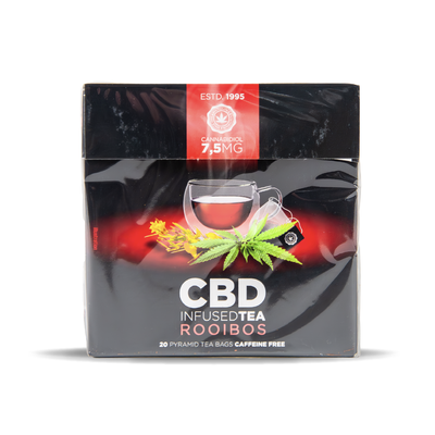 Multitrance Pyramid CBD Tea Bags: Rooibos - 150mg (10 x 20 Packs)