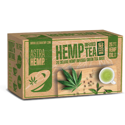 Astra Hemp CBD Tea Pyramid Bags: Green Tea - 150mg (10 x 20 Packs)