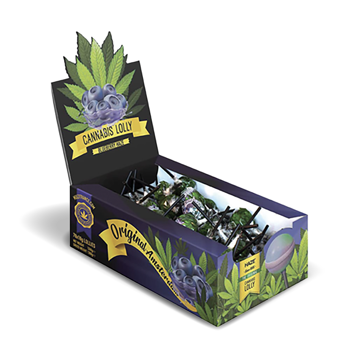 Multitrance Cannabis Lollipops: Blueberry Haze (70 Pack)