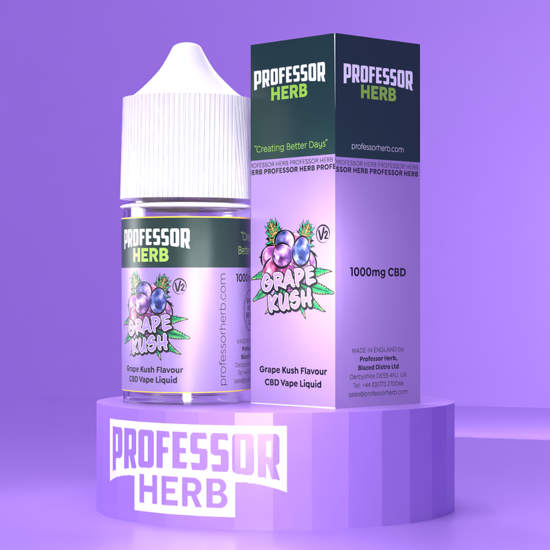Professor Herb Grape Kush V2 1000MG CBD E-Liquid 30ML (10 x 30ML)