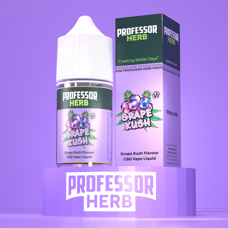 Professor Herb Grape Kush V2 1000MG CBD E-Liquid 30ML (10 x 30ML)