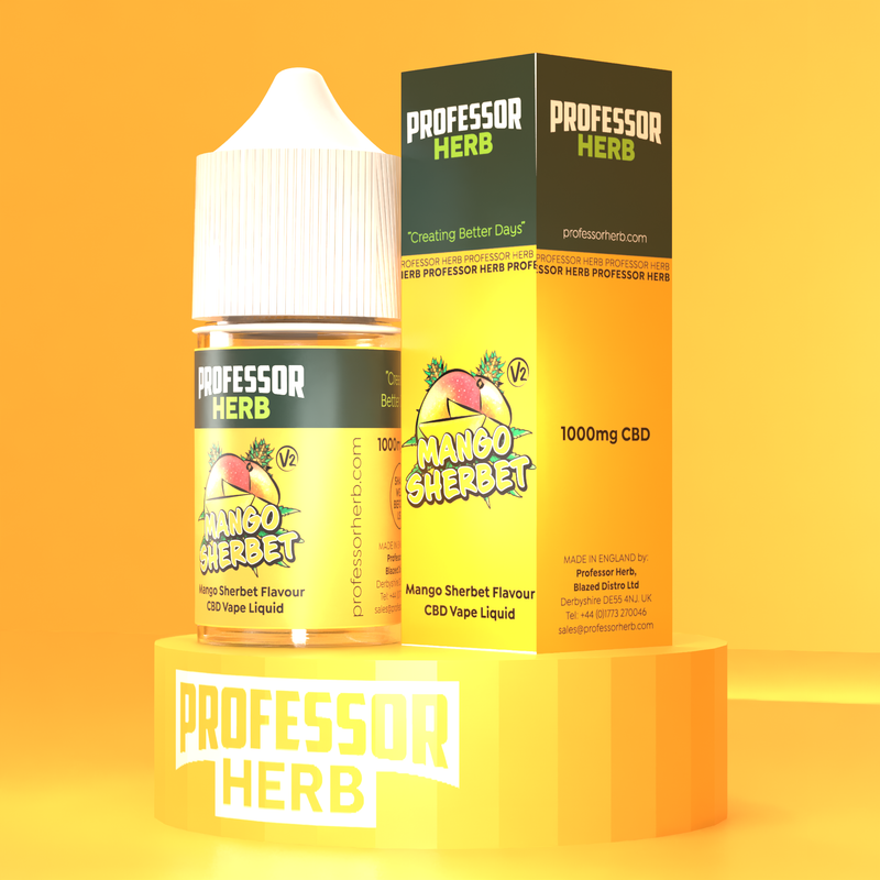 Professor Herb Mango Sherbet V2 1000MG CBD E-liquid 30ML (10 x 30ML)