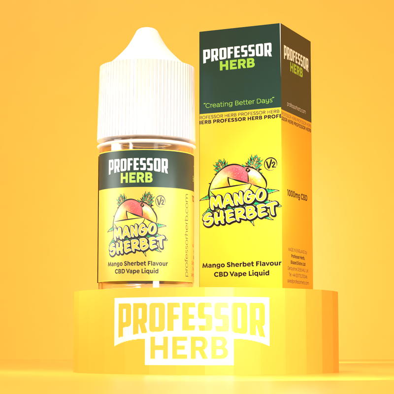 Professor Herb Mango Sherbet V2 1000MG CBD E-liquid 30ML (10 x 30ML)