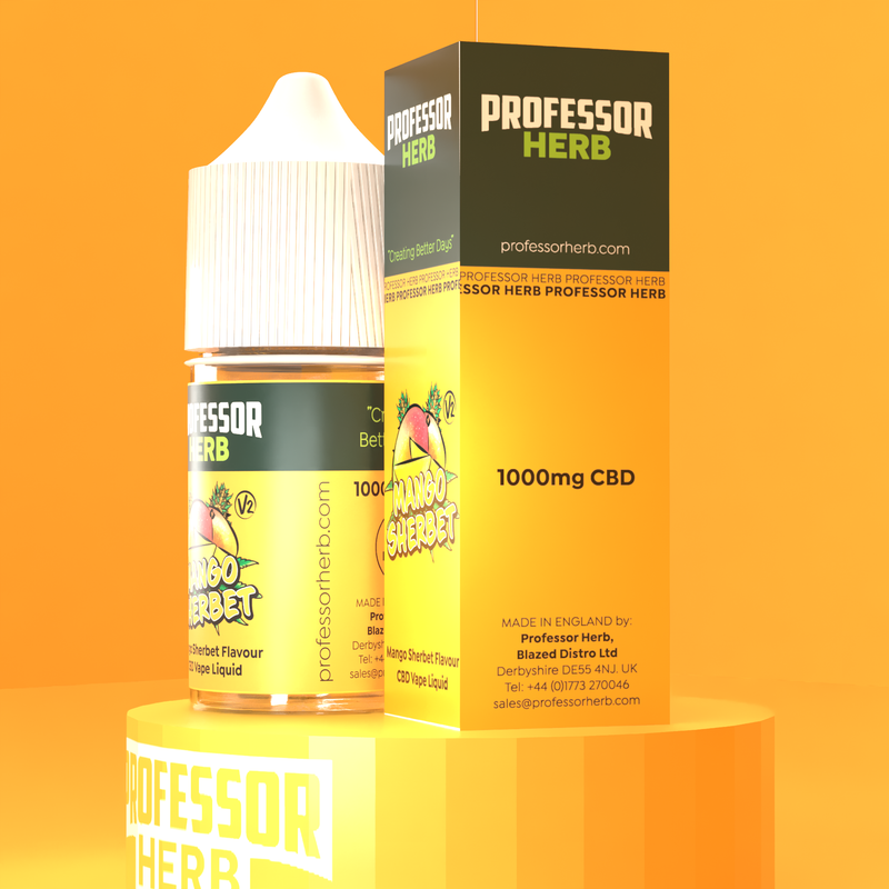 Professor Herb Mango Sherbet V2 1000MG CBD E-liquid 30ML (10 x 30ML)