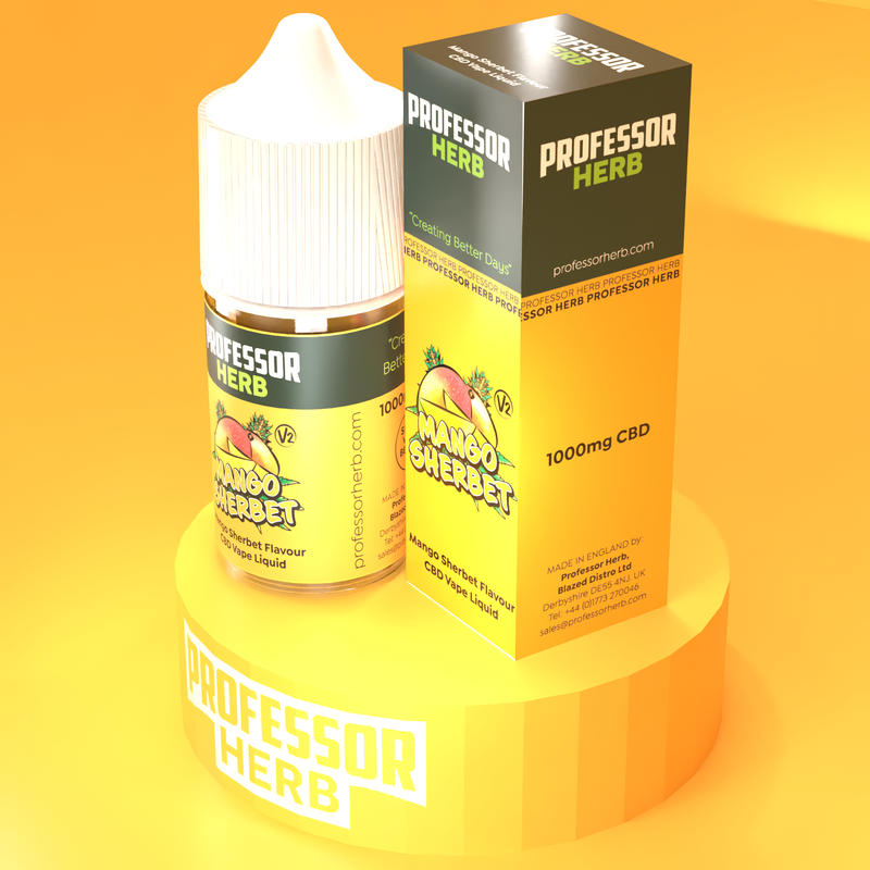Professor Herb Mango Sherbet V2 1000MG CBD E-liquid 30ML (10 x 30ML)