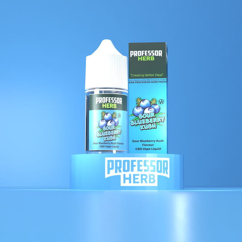 Professor Herb Sour Blueberry Kush V2 1000MG CBD E-liquid 30ML (10 x 30ML)