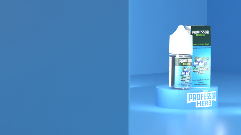 Professor Herb Sour Blueberry Kush V2 1000MG CBD E-liquid 30ML (10 x 30ML)