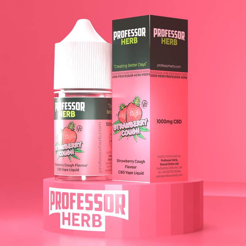 Professor Herb Strawberry Cough V2 1000MG CBD E-liquid 30ML (10 x 30ML)