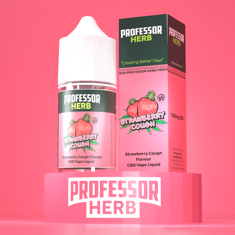 Professor Herb Strawberry Cough V2 1000MG CBD E-liquid 30ML (10 x 30ML)
