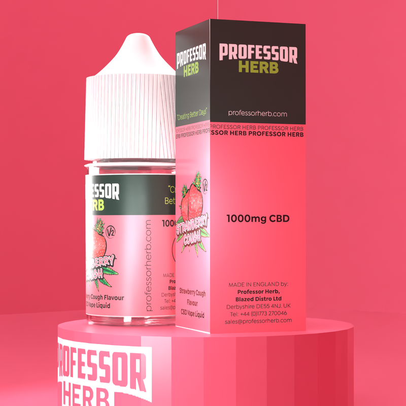 Professor Herb Strawberry Cough V2 1000MG CBD E-liquid 30ML (10 x 30ML)