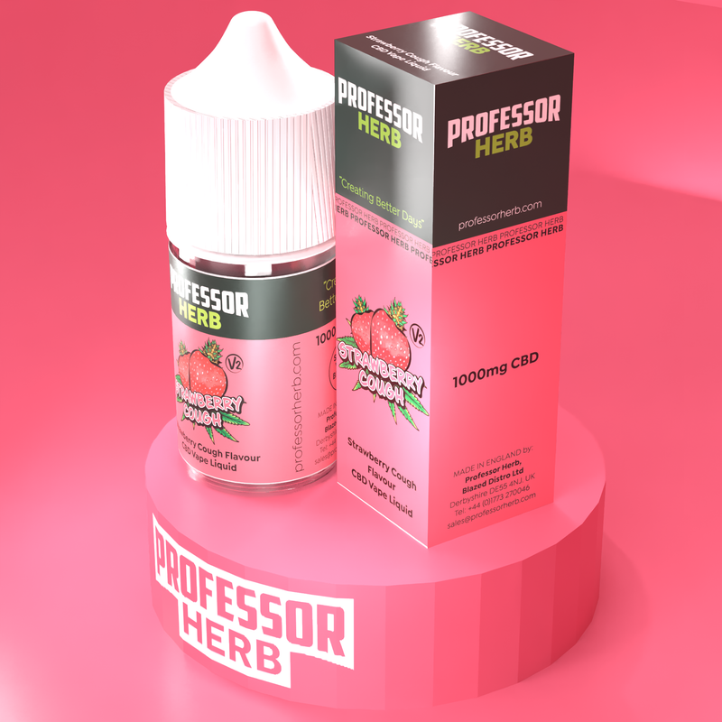 Professor Herb Strawberry Cough V2 1000MG CBD E-liquid 30ML (10 x 30ML)