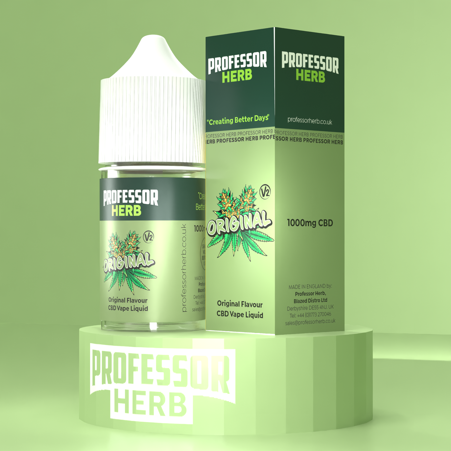 Professor Herb Original V2 1000MG CBD E-Liquid 30ML (10 x 30ML)