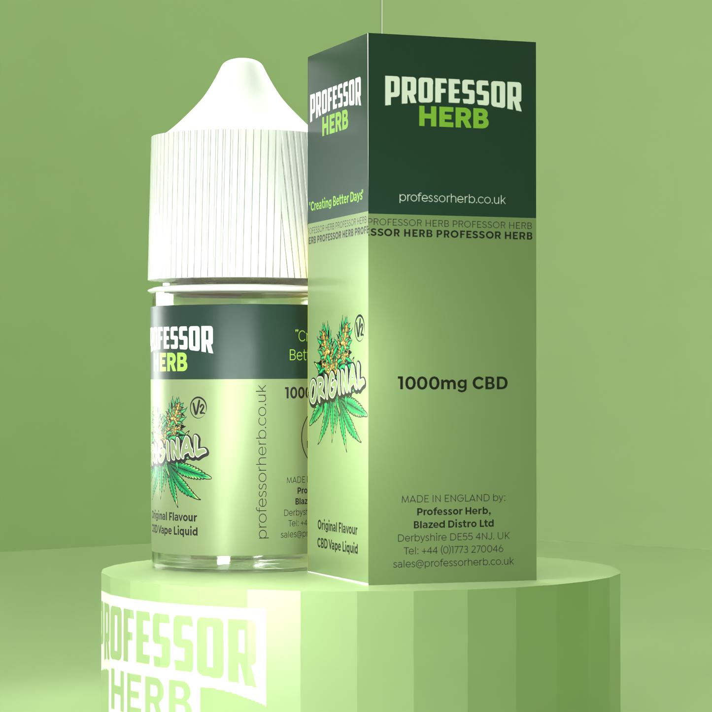 Professor Herb Original V2 1000MG CBD E-Liquid 30ML (10 x 30ML)