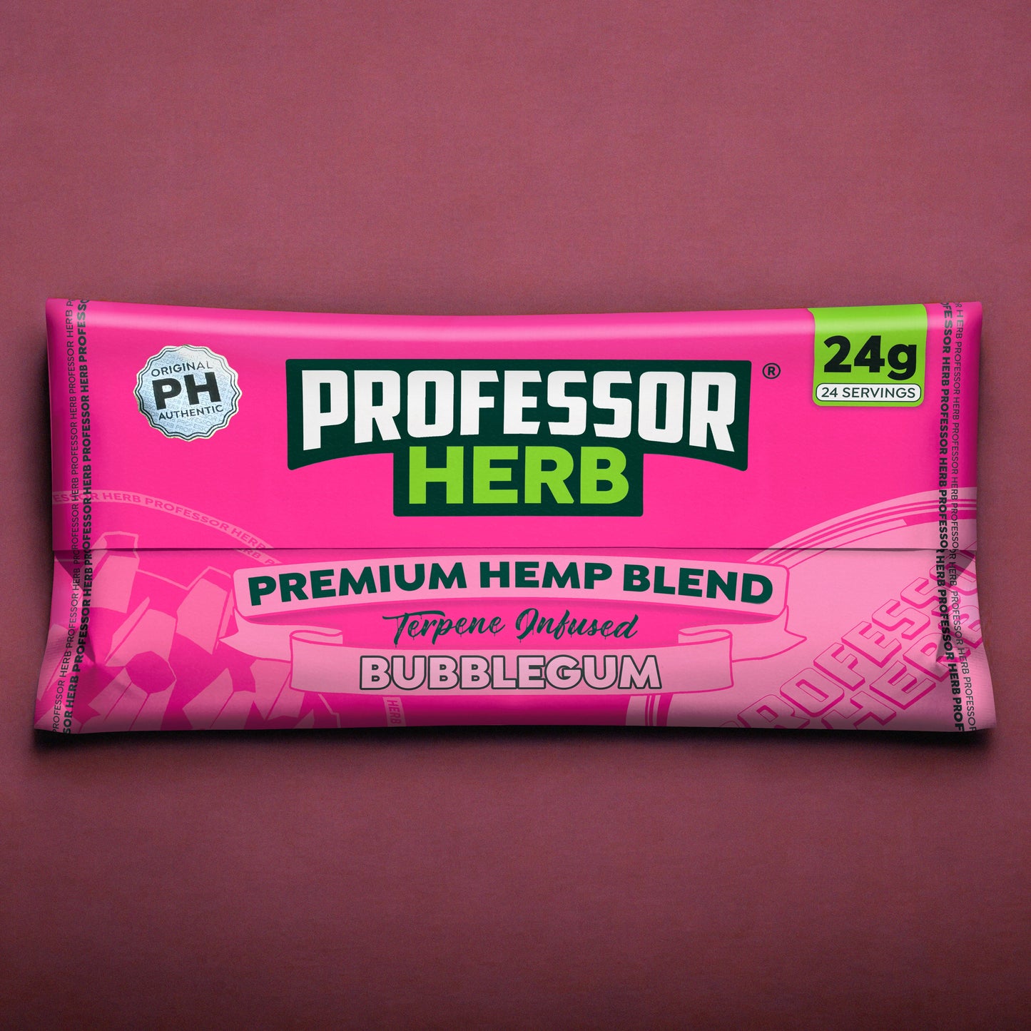 Professor Herb Premium Hemp Blend: Bubblegum - 24g (10 Pack)