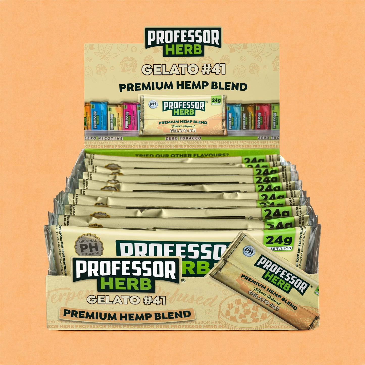 Professor Herb Premium Hemp Blend: Gelato #41 - 24g (310 Pack)