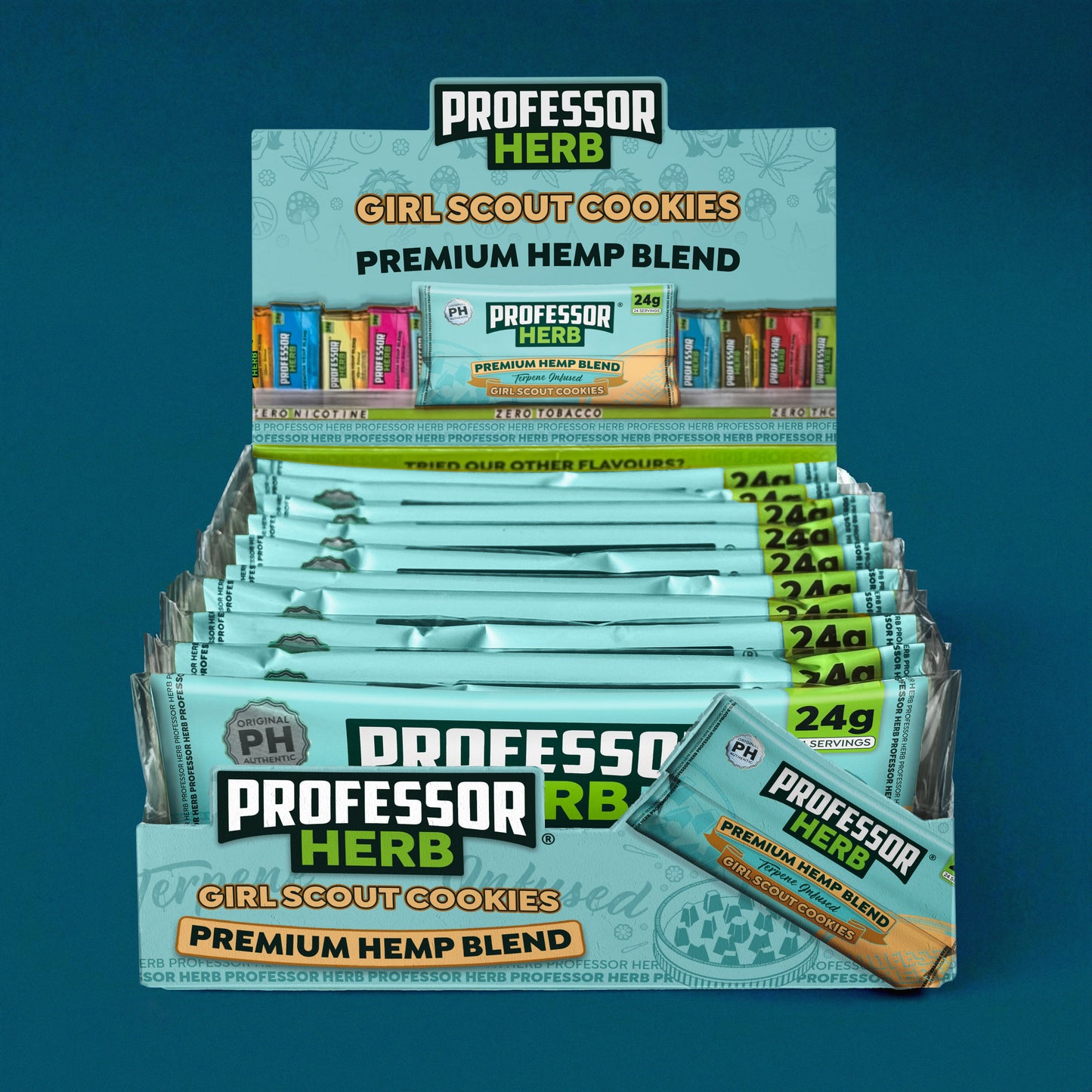 Professor Herb Premium Hemp Blend: Girl Scout Cookies - 24g (10 Pack)