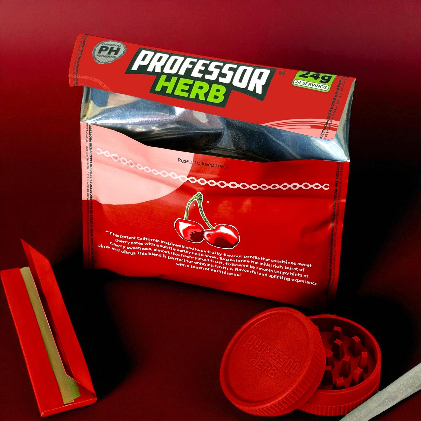 Professor Herb Premium Hemp Blend: Cherry Bomb - 24g (10 Pack)