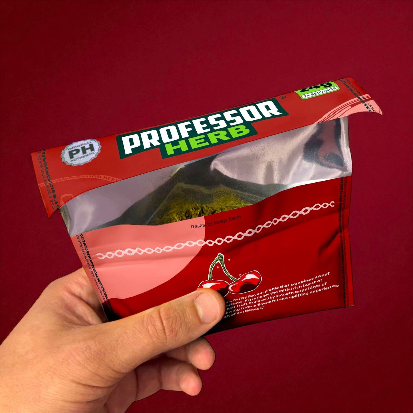 Professor Herb Premium Hemp Blend: Cherry Bomb - 24g (10 Pack)