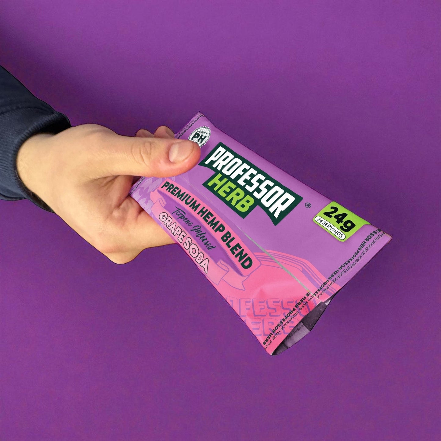 Professor Herb Premium Hemp Blend: Grape Soda - 24g (10 Pack)