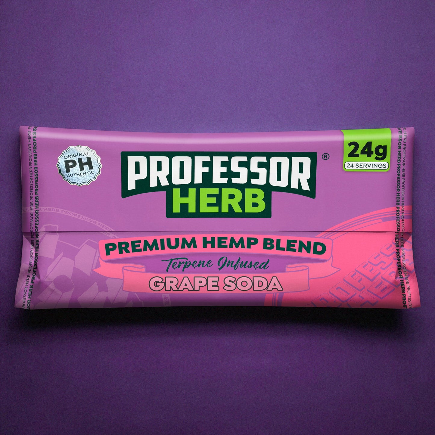 Professor Herb Premium Hemp Blend: Grape Soda - 24g (10 Pack)