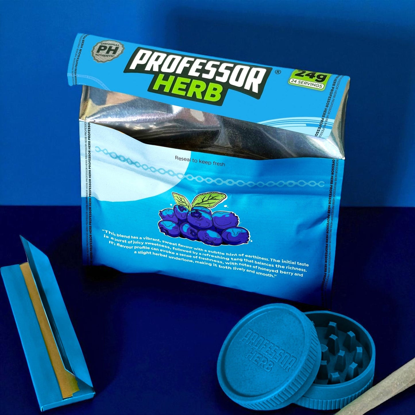 Professor Herb Premium Hemp Blend: Blueberry - 24g (10 Pack)