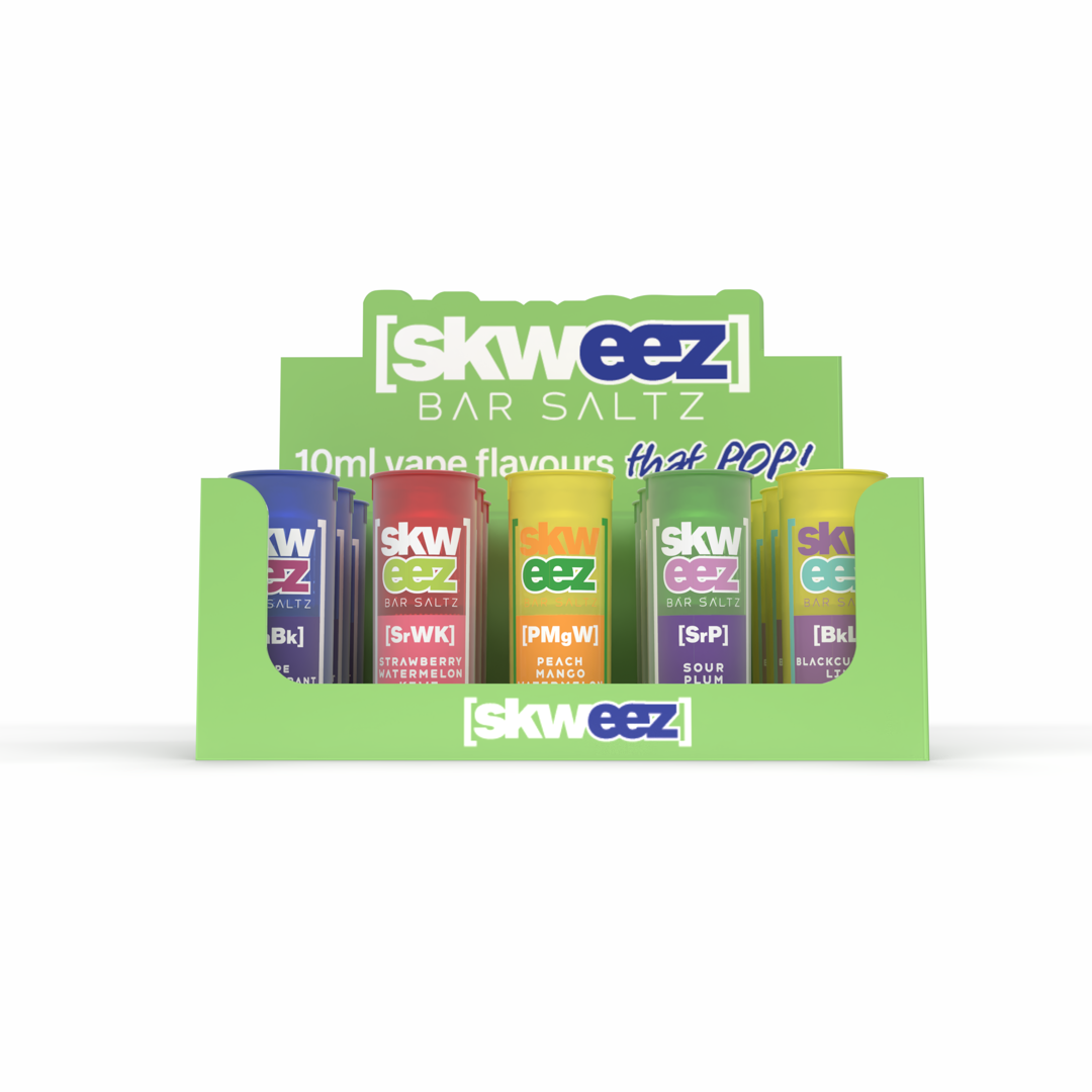 Skweez 5 Flavour Display Stands Green V2 Default Title
