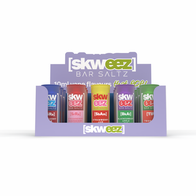 SKWEEZ 5 Flavour Display Stands: Purple