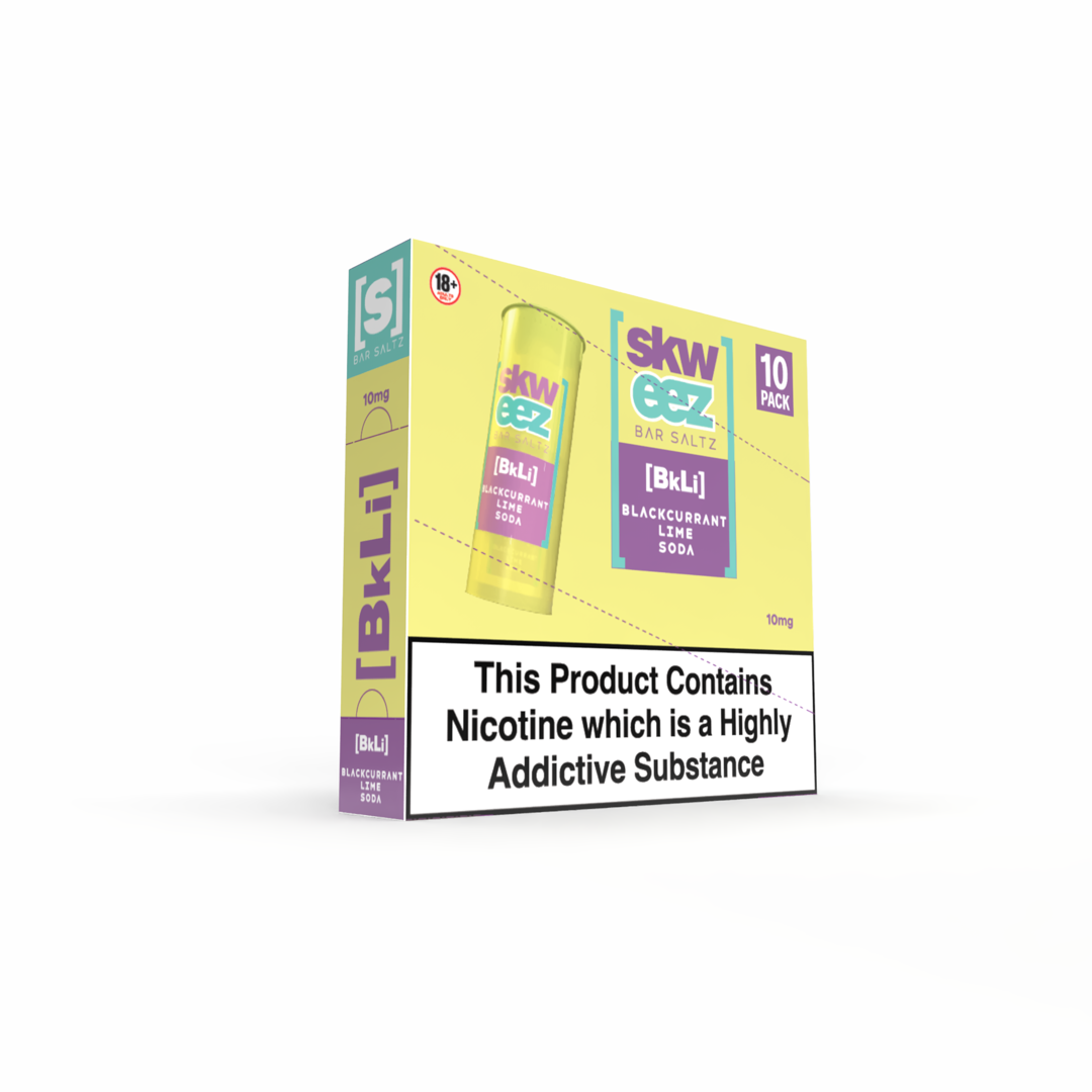SKWEEZ Nic Salts: Blackcurrant Lime Soda - 10mg (10 Pack)