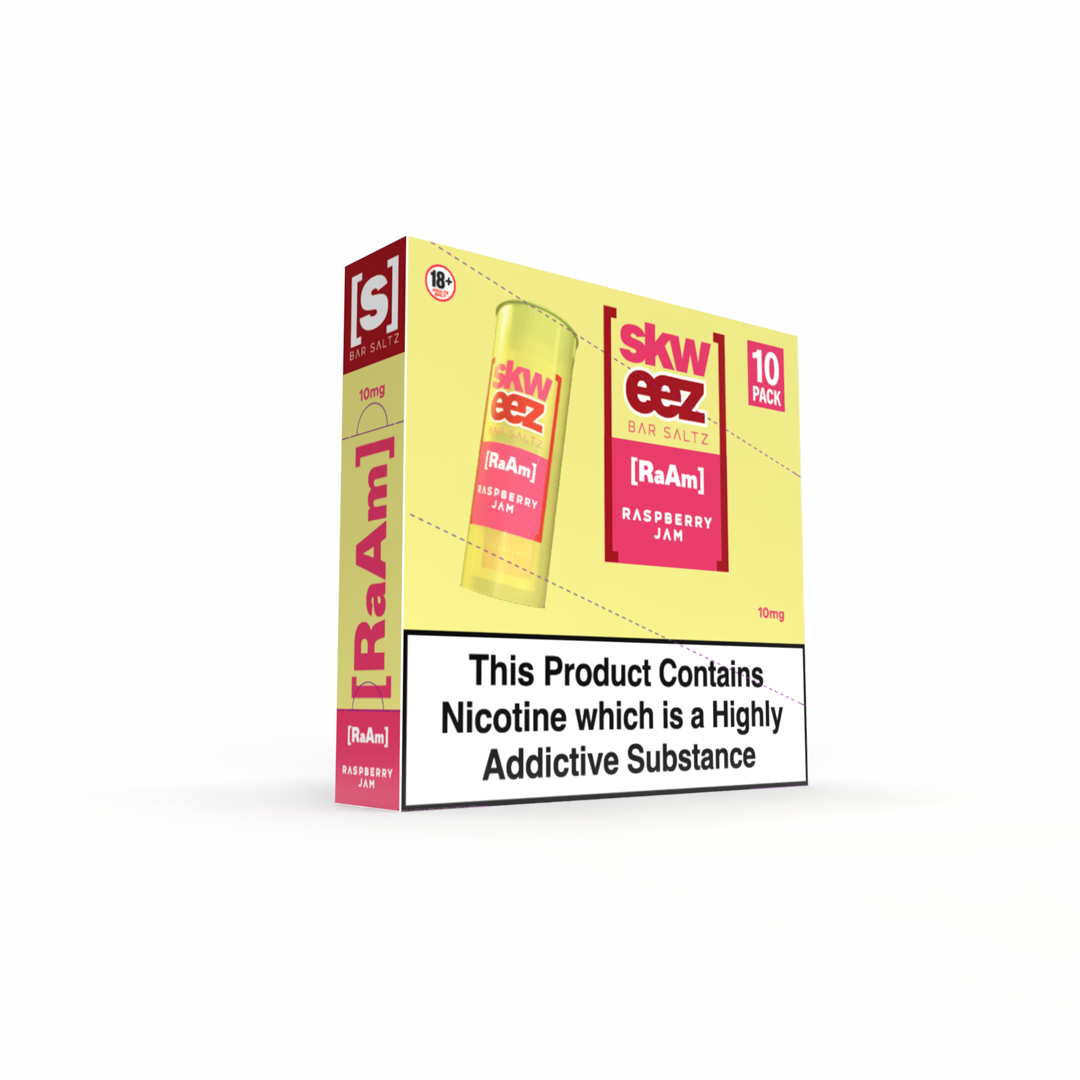 SKWEEZ Nic Salts: Raspberry Jam - 10mg (10 Pack)