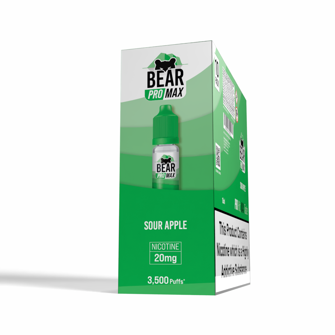 BEAR Pro MAX Salts: Sour Apple - 20mg (10 Pack)